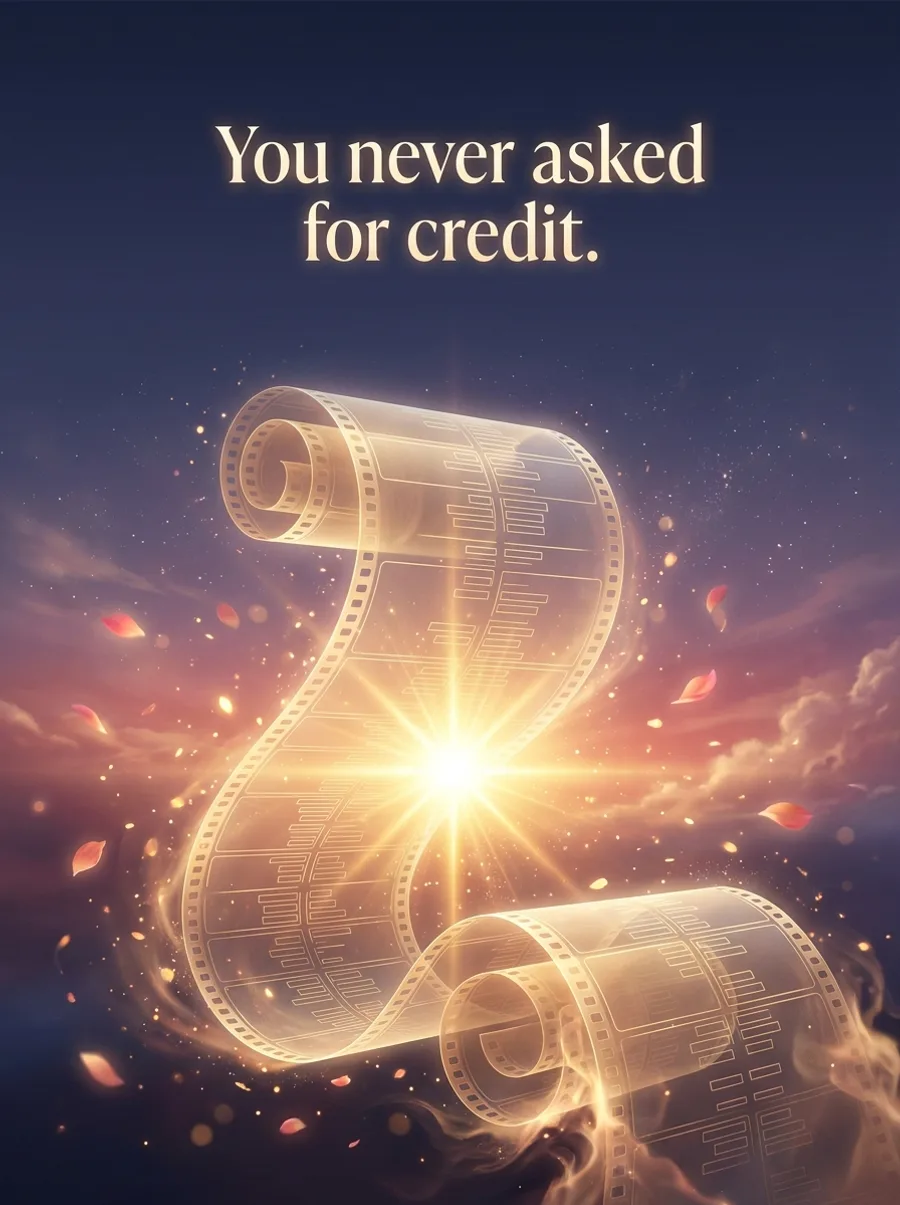 You never asked for credit.