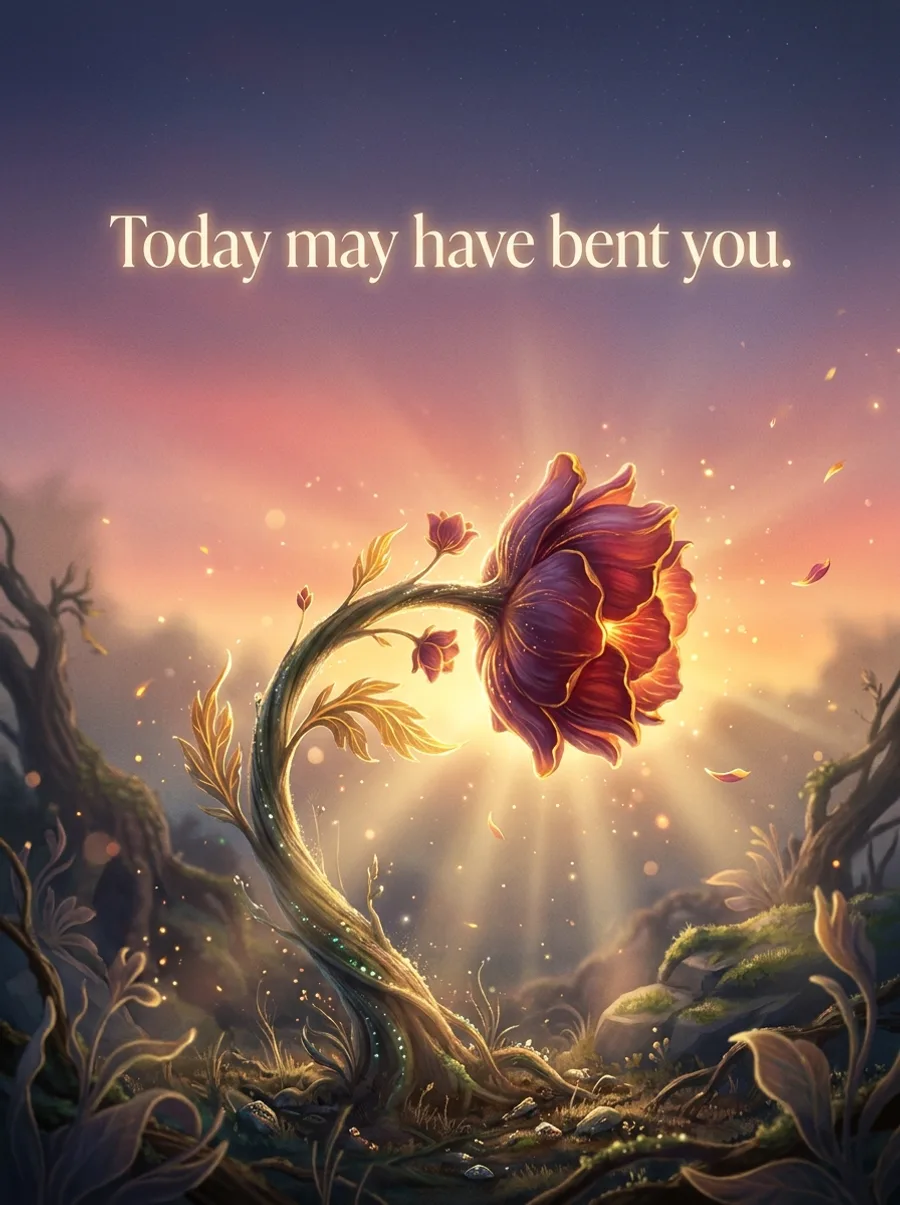 Today may have bent you.