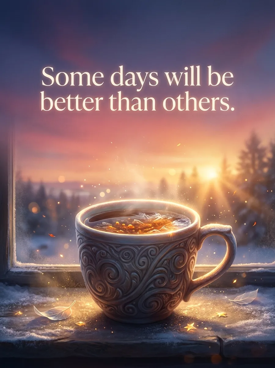 Some days will be better than others.