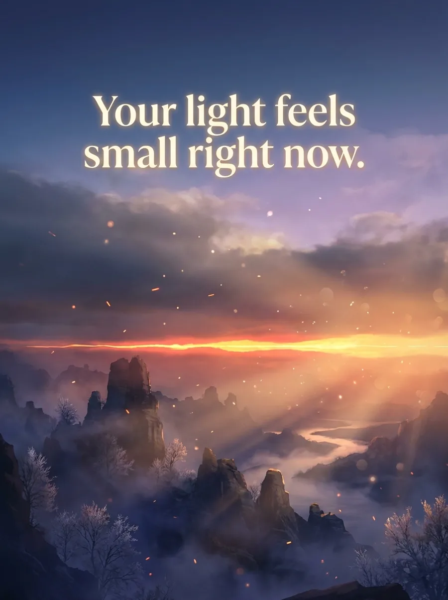Your light feels small right now.