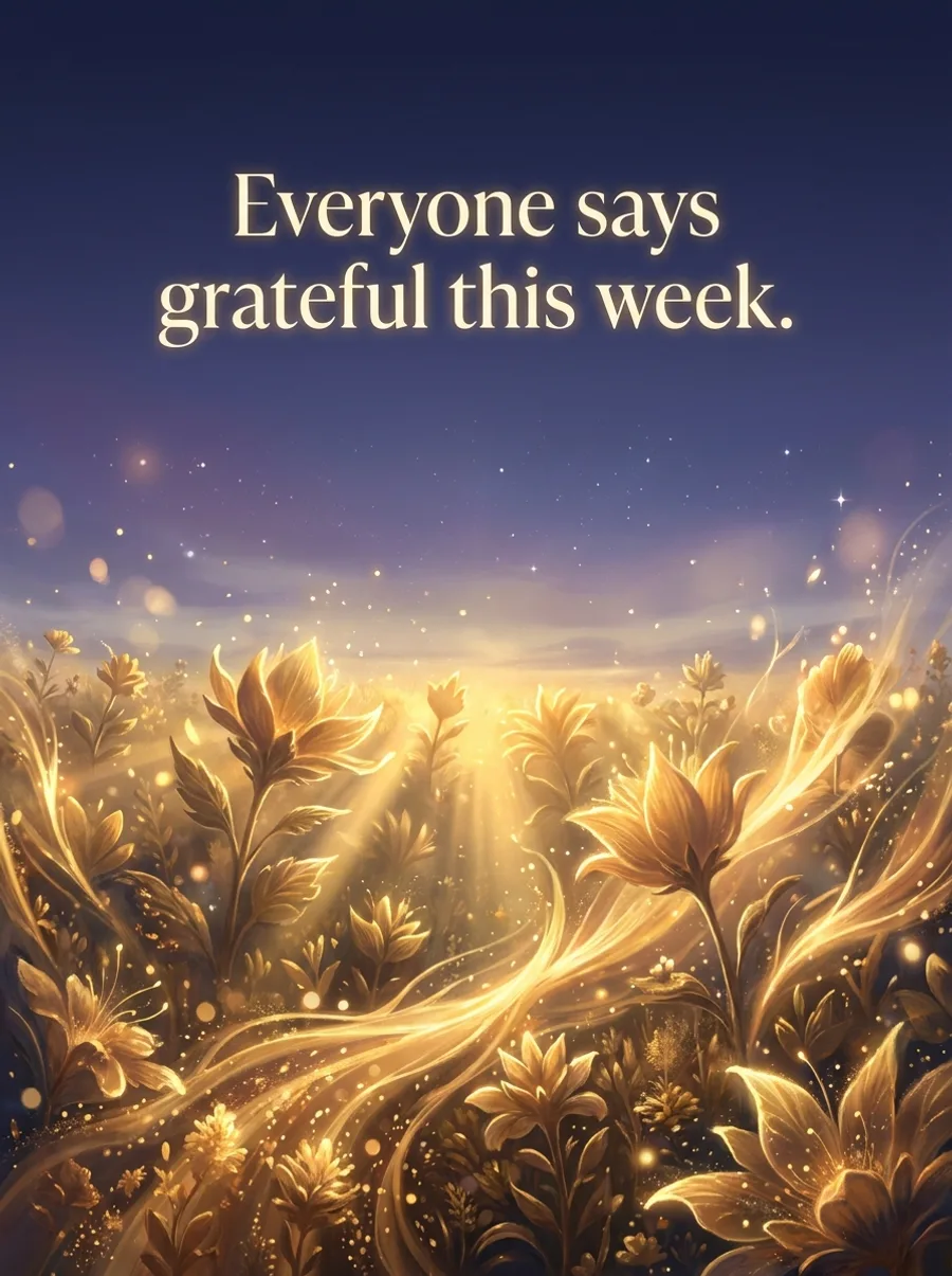Everyone says grateful this week.