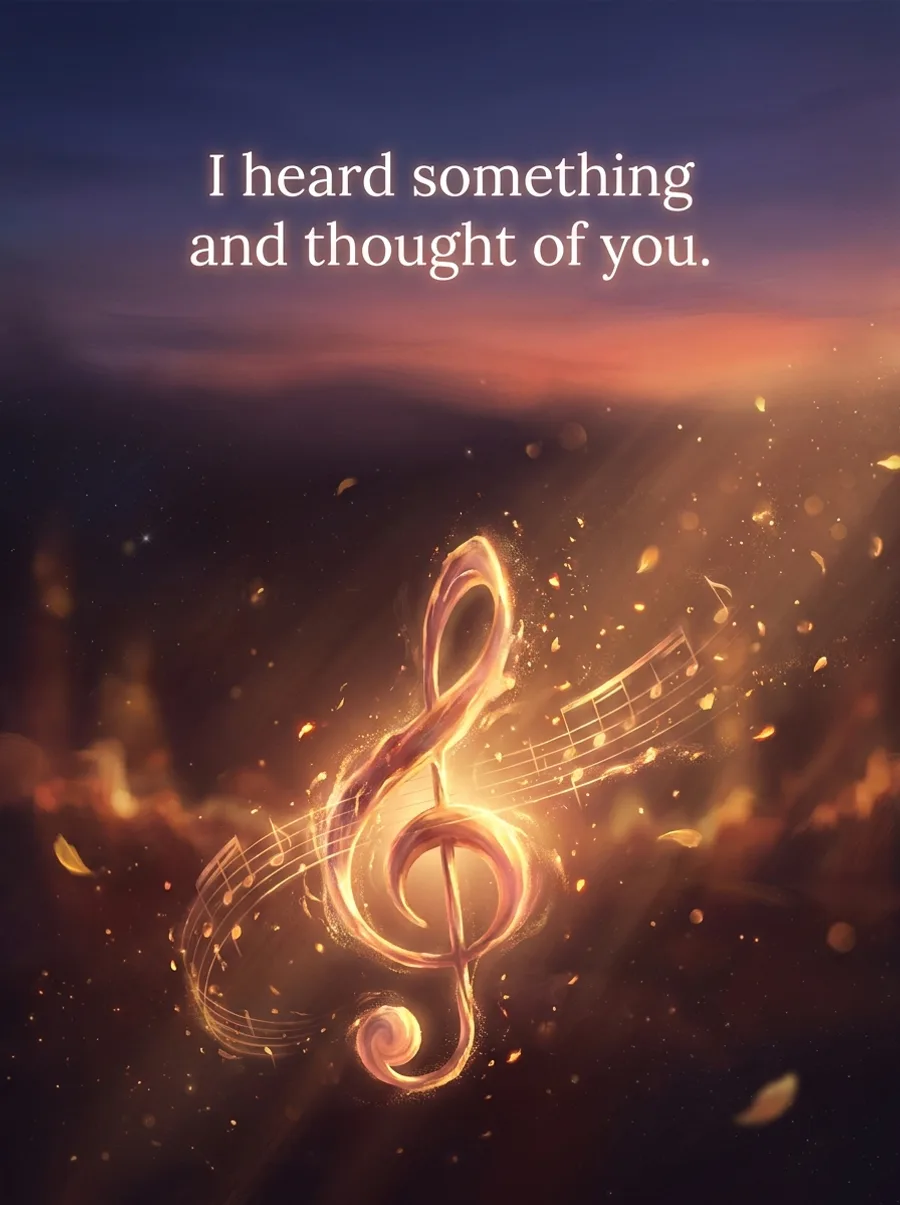 I heard something and thought of you.
