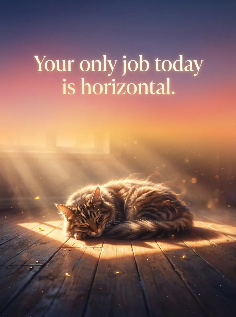 Your only job today is horizontal.