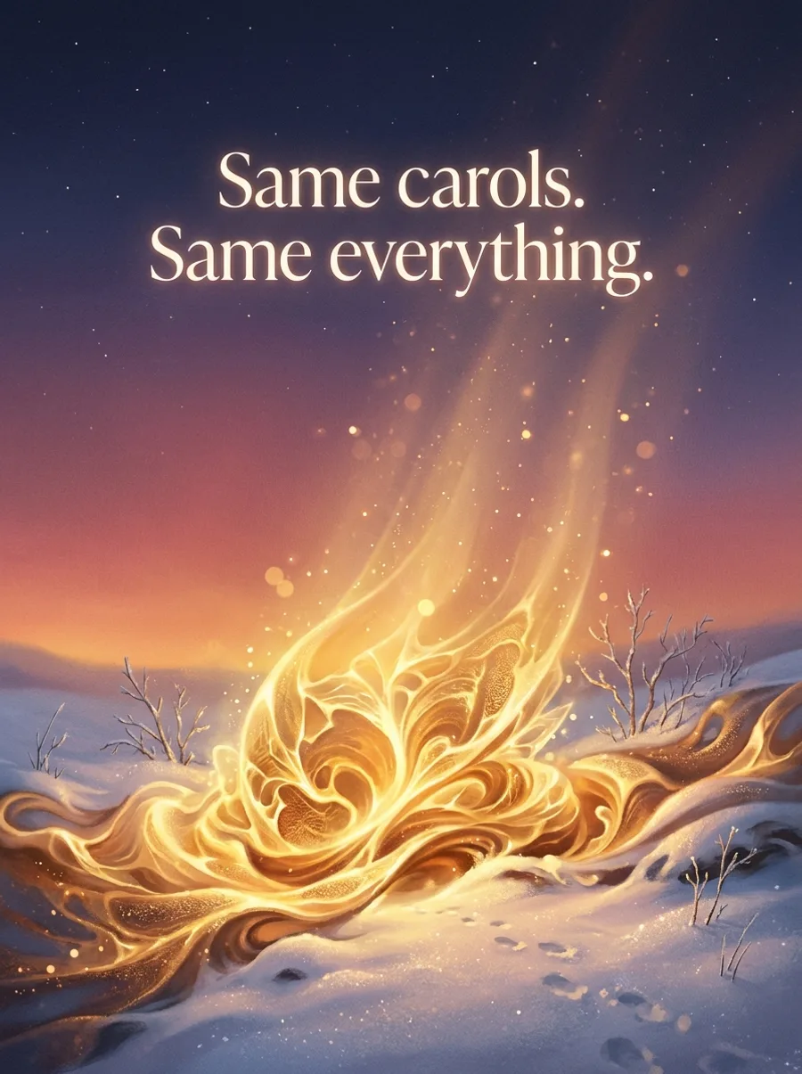 Same carols. Same everything.