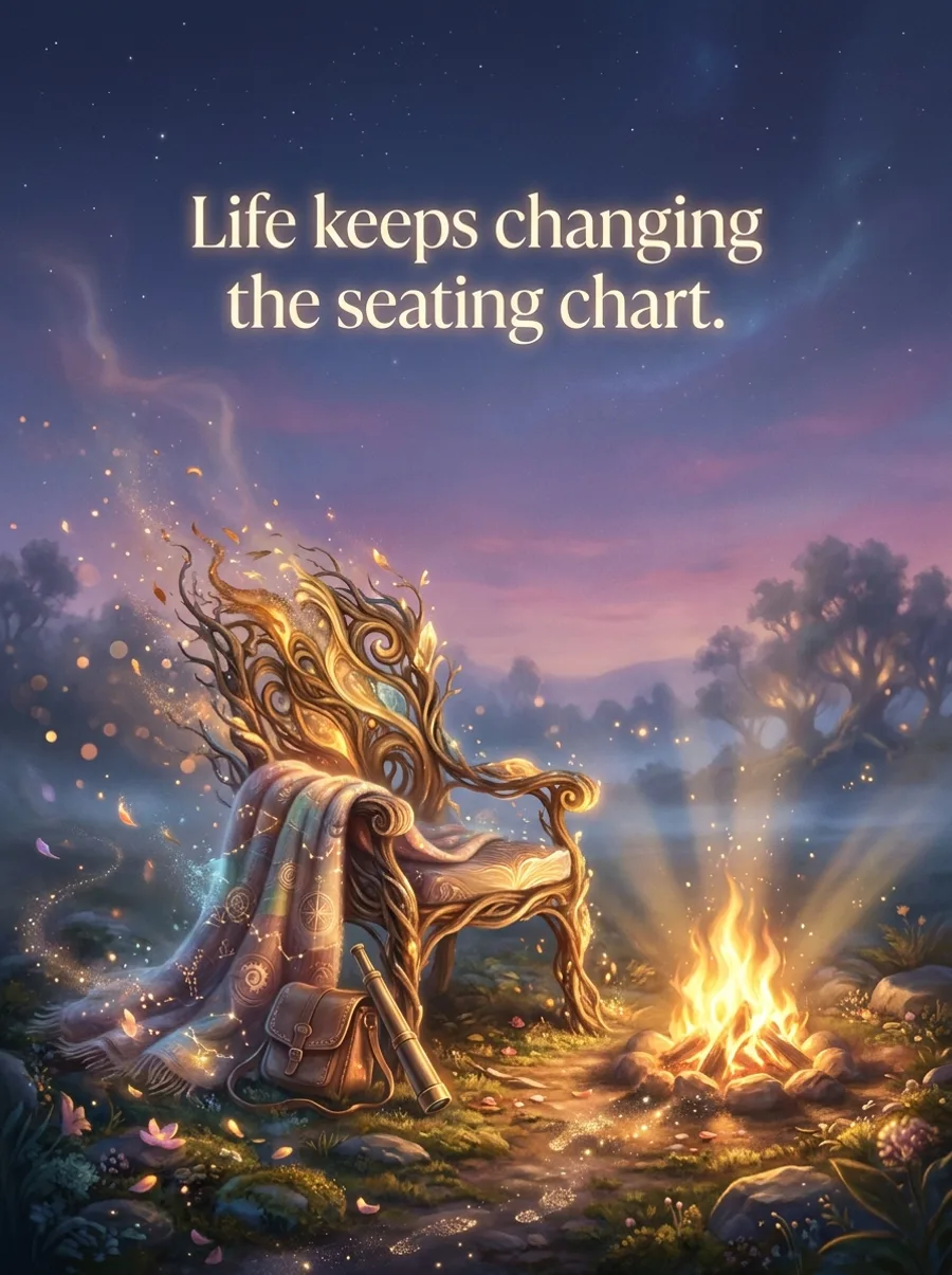 Life keeps changing the seating chart.