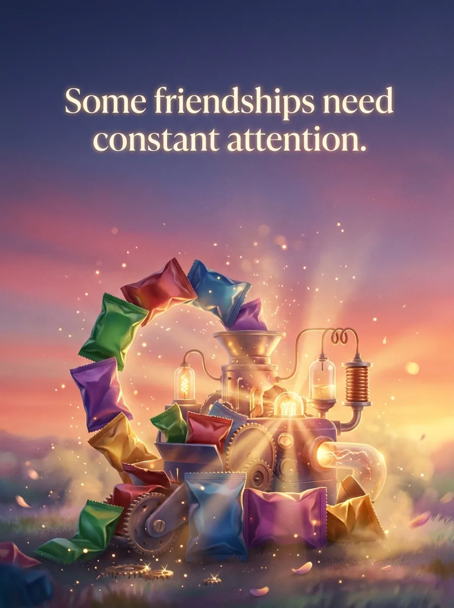 Some friendships need constant attention.