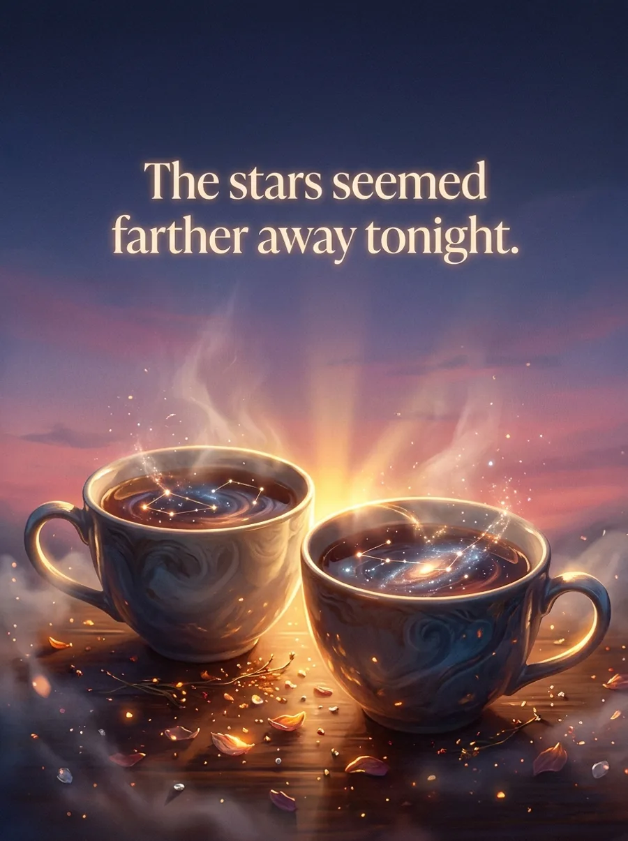 The stars seemed farther away tonight.