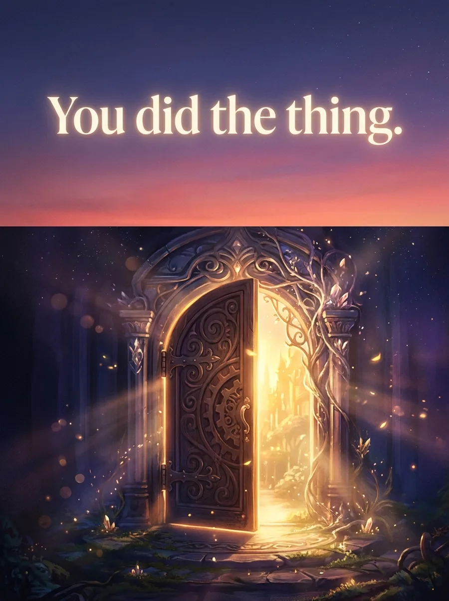 You did the thing.