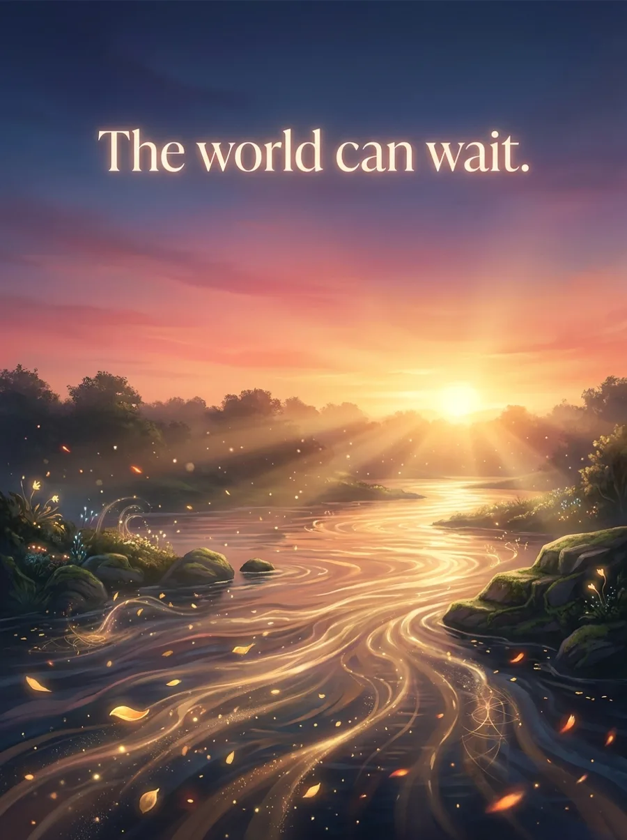 The world can wait.